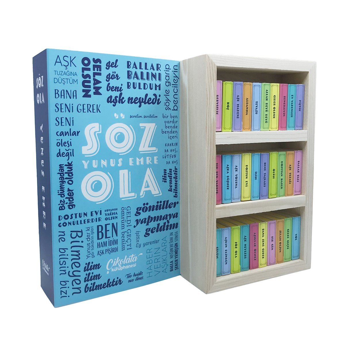 Yunus Emre Söz Ola Temalı Çikolata Kütüphanesi