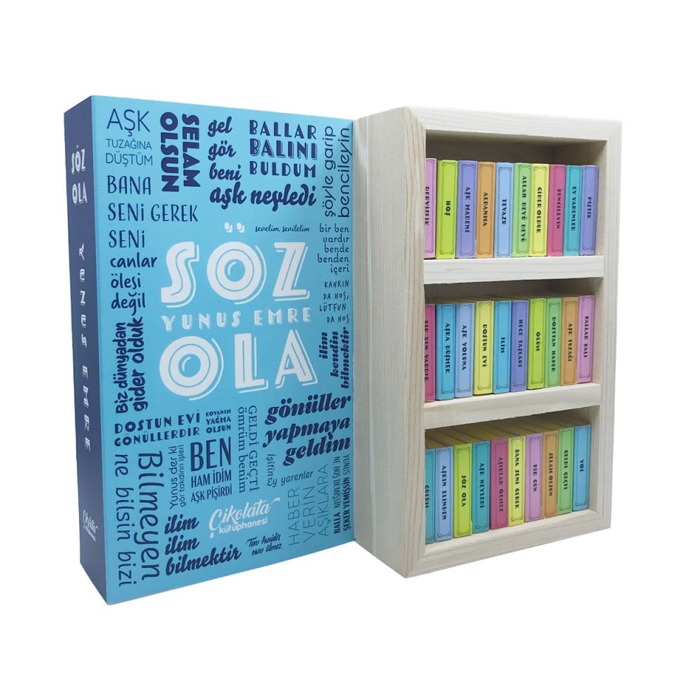 Yunus Emre Söz Ola Temalı Çikolata Kütüphanesi