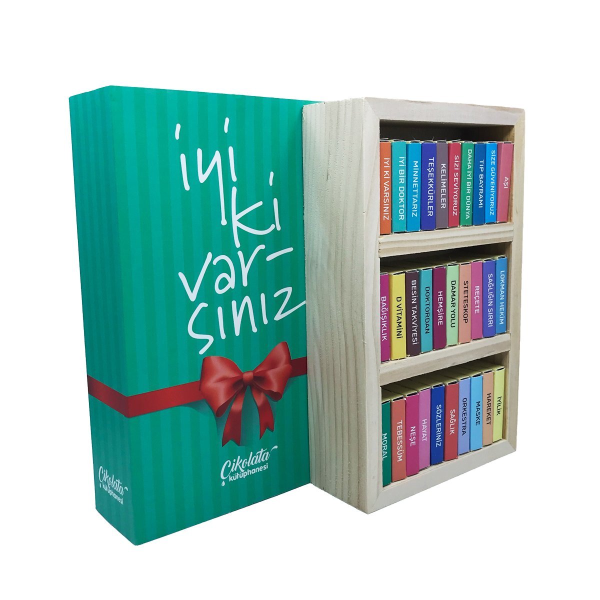 İyi ki varsınız Temalı (Sağlık Çalışanlarına Özel) Çikolata Kütüphanesi