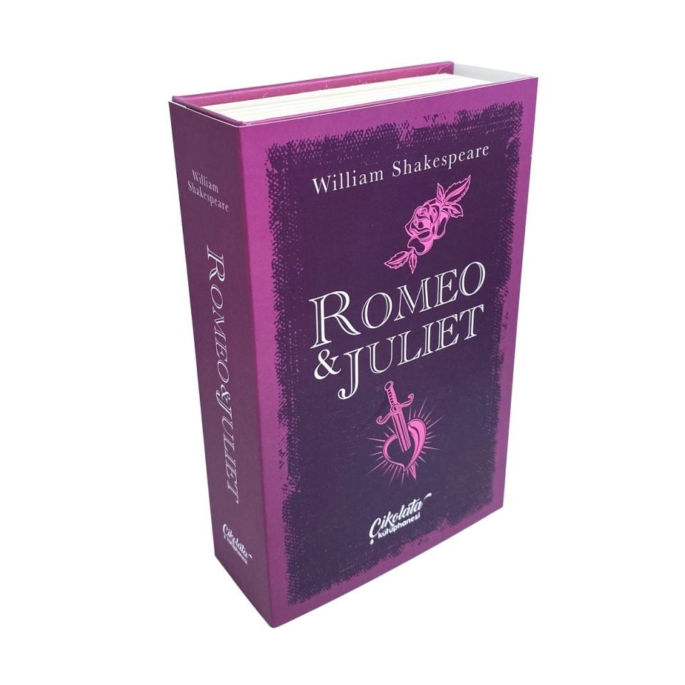 Romeo ve Juliet Temalı Çikolata Kütüphanesi Cilt Kapaklı