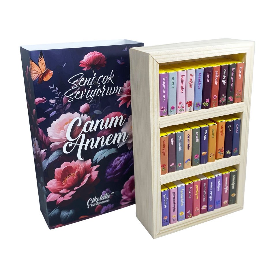 Canım Annem Temalı Çikolata Kütüphanesi