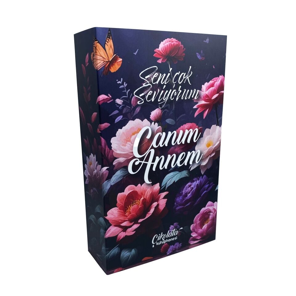 Canım Annem Temalı Çikolata Kütüphanesi Cilt Kapaklı